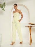 Savorelle Luna Strapless Co-ord Set Yellow