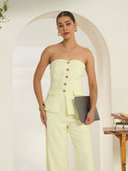 Savorelle Luna Strapless Co-ord Set Yellow