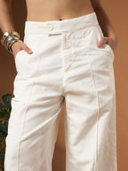 Savorelle Essential Wide-Leg  Linen Trousers
