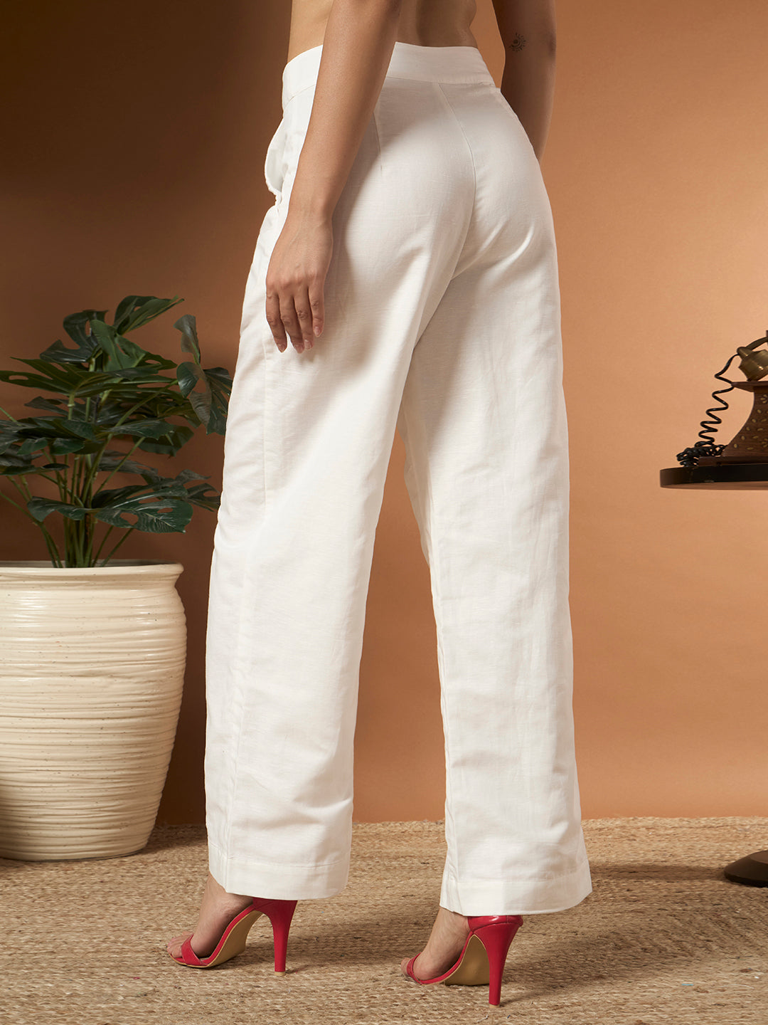 Savorelle Essential Wide-Leg  Linen Trousers