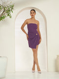 Savorelle Nova Draped Mini Dress Purple
