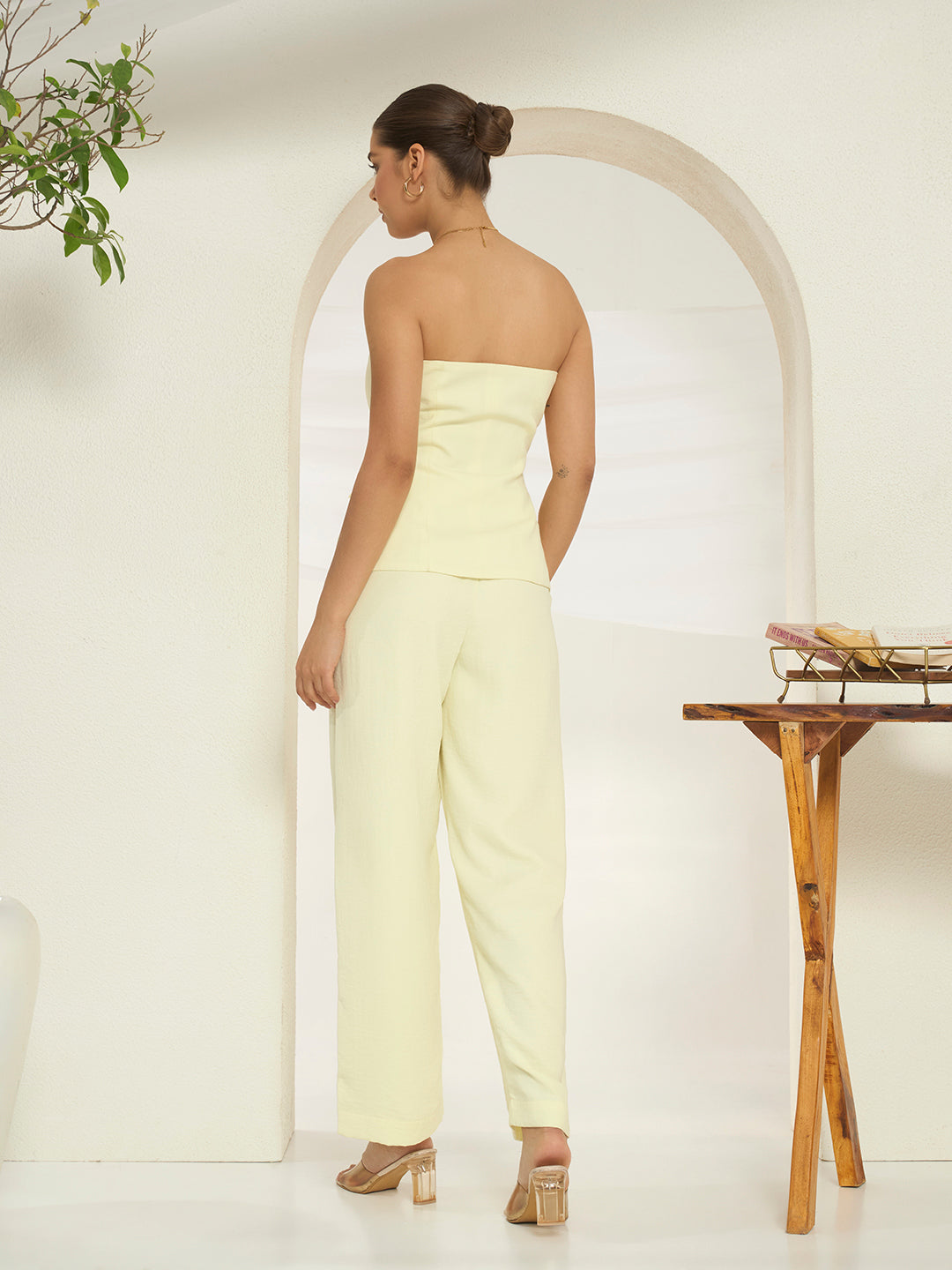 Savorelle Luna Strapless Co-ord Set Yellow